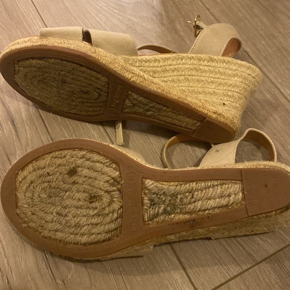 J. Crew Canvas Espadrille Wedges with Ankle Strap - Picture 3 of 5